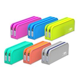 Lagart 329275 Portatodo de Silicona Rectangular con Doble Cremallera para Niños