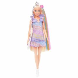 Barbie JCT72 Muñeca Cabello de Ensueño con Pelo Extralargo Brillante y 8 Accesorios para el Pelo, Más Vestido Adicional