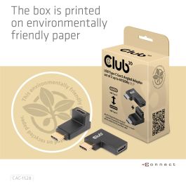 Club3D Adapter USB 3.2 Tipo C a USB 3.2 Tipo C Angulado St/Bu