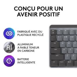 Logitech - Teclado inalámbrico - MX - Mecánico - Rendimiento retroiluminado - Grafito Logitech - Teclado inalámbrico - MX - Mecánico - Rendimiento retroiluminado - Grafito