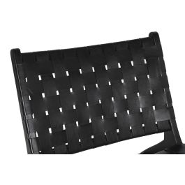 DKD Home Decor Butaca Colonial Negro 79 x 70 x 65 cm Piel Teca