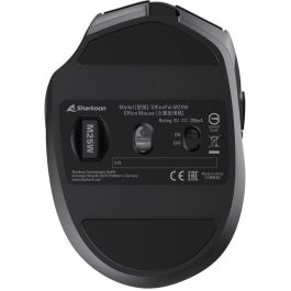 Sharkoon OfficePal M25W Ratón Gaming Inalámbrico RF + USB-C Óptico 4000 DPI Mano Derecha 6 Botones Negro con Iluminación Multi-Color