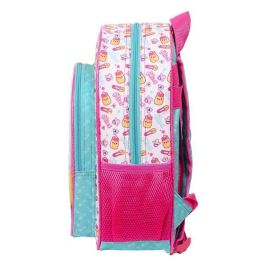 Mochila Escolar The Bellies 26 x 34 x 11 cm Morado Turquesa Blanco