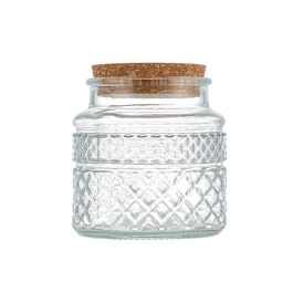 Tarro de vidrio con tapón de corcho 600 ml - Inde (12 Unidades) Tarro de vidrio con tapón de corcho 600 ml - Inde (12 Unidades)
