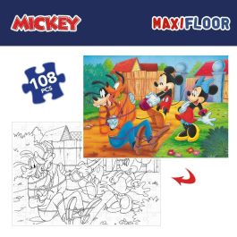 Puzzle Infantil Mickey Mouse Doble cara 108 Piezas 70 x 1,5 x 50 cm (6 Unidades)