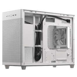ASUS Prime AP201 MicroATX Mini Torre Blanco - Compatible con ATX, Ventiladores 120mm/140mm, Gestión de Cables