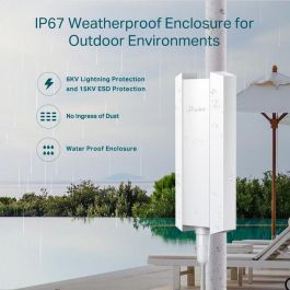 TP-Link EAP650-Outdoor Omada AX3000 Punto de Acceso Wi-Fi Exterior Doble Banda PoE Gigabit para Mástil Pared Blanco IP67 TP-Link EAP650-Outdoor Omada AX3000 Punto de Acceso Wi-Fi Exterior Doble Banda PoE Gigabit para Mástil Pared Blanco IP67