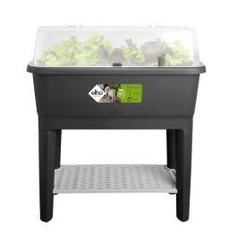 Elho ELH8711904518004 Huerto de pie Noa, Mesa de Cultivo Negra 79x39x94 cm, 100% Reciclado para Cultivo y Cosecha