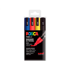 Posca Marcador PC-5M-4C No Permanente 1.8 mm-2.5 mm Colores Surtidos Basic - Estuche 4U- Precio: 10.89999944. SKU: S8418994