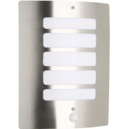 Brilliant Aplique de exterior con detector Al. 29 cm Plata brillante
