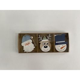 DKD Home Decor Decoración Colgante Navidad Moderna Set de 3, Multicolor Azul Marino Verde, MDF, 8x1.5x21 cm Precio: 1.88999943. SKU: B1EWERLK64