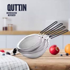 Colador de acero Quttin con mango soft 16 cm (18 Unidades) Colador de acero Quttin con mango soft 16 cm (18 Unidades)