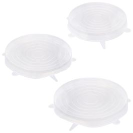 Cook Concept Juego de 3 Tapas Flexibles de Silicona Reutilizables para Recipientes de Cocina