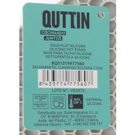 Salvamantel cuadrado de silicona Quttin 17 cm (36 Unidades) Salvamantel cuadrado de silicona Quttin 17 cm (36 Unidades)