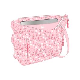 Miffy Bolso para Portátil de 14,1 pulgadas con Bolsillo, Diseño Flores. Dimensiones 40x31x17 cm