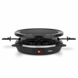 Weasy LUGA60 Raclette y Parrilla Eléctrica 900W - Para 6 Personas con Placa Antiadherente Extraíble 30x30cm