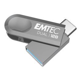 EMTEC D280 Stick Dual USB 3.2 Gen 1 Tipo-C y Tipo-A Giratorio, 128 GB, Plata Precio: 54.6436. SKU: B1KKE7VAZE