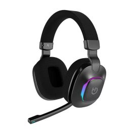 Hiditec GHE010004 Auriculares Gaming con Micrófono Vortex ARGB, Bluetooth 5.4 y Jack 3.5mm, Modo Gaming, 22h Autonomía, Multiplataforma, Negros