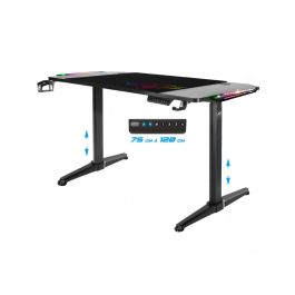 Mesa de Escritorio Spirit of Gamer Headquarter 800 Negro Madera MDF 140 x 60 cm