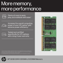 HP Memoria SODIMM 16GB DDR4 3200 MHz para Laptop, Mejora de Rendimiento y Capacidad