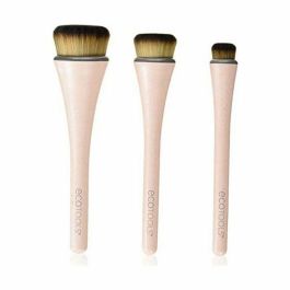 Ecotools Set 3 Brochas Maquillaje 360º Ultimate Blend Veganas y Cruelty Free para Base, Colorete y Corrector
