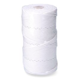 Edm Cordón Trenzado Polipropileno Blanco 5 mm x 200 m Alta Tenacidad Resistente Químicos y UV Ideal Tendederos Agricultura y Bricolaje