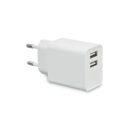 Cargador de Pared KSIX 2 USB 2.4A Blanco Cargador de Pared KSIX 2 USB 2.4A Blanco