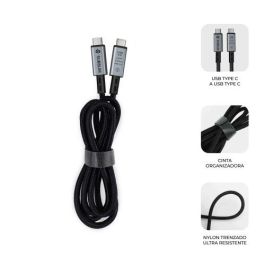 Cable USB-C a USB-C Subblim SUBCAB-C24010 1,5 m Negro Cable USB-C a USB-C Subblim SUBCAB-C24010 1,5 m Negro