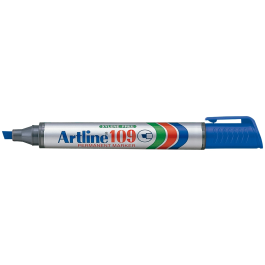 Artline 109 Rotulador Permanente Marcador Punta Biselada Color Azul Trazo 2-5 mm