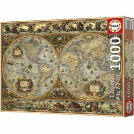 Educa EDU1747456959967 Puzzle Orbis Terrarum - 1000 piezas - Temática viajes y mapas - Mixto