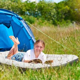 Outfit Cama de Aire Doble 191x137x22 cm Inflable para Exterior e Interior, Colchón Cómodo