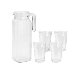 Set jarra + 4 vasos vidrio, ye9000500, excellent houseware Precio: 12.50000059. SKU: B199KP4VNB