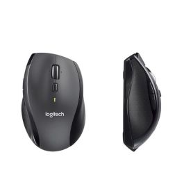Logitech M705 Marathon Ratón Inalámbrico RF Charcoal con Desplazamiento Hiper-Rápido, Seguimiento Láser y Hasta 3 Años de Batería