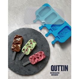 Inde Molde de Silicona Quttin para 4 Helados Mini, con medidas de 21.5 cm x 12 cm x 2 cm. (24 Unidades)