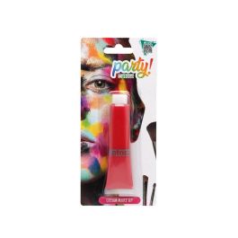 Maquillaje crema facial color rojo en tubo de 30g para caracterizaciones de payaso, demonio, diablo o personajes románticos. Ideal para Halloween, carnaval y teatro. Precio: 1.49999949. SKU: S1129907