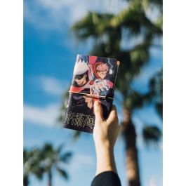 ERIK Cuaderno de Viaje Jujutsu Kaisen 19.5x12cm Bullet y Rayas con Bolsillo Interior y Cierre Elástico