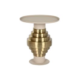 Mesita Auxiliar Moderno DKD Home Decor Crema Dorado 46 x 52 x 46 cm Precio: 117.99912256. SKU: B12Y3FQRB9