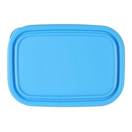 Duralex Fiambrera Rectangular Freshbox 0.4L Tapa Azul - 11 x 4.5 x 15.5 cm (8 Unidades)
