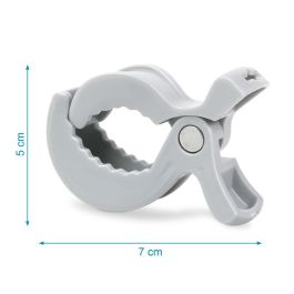 KioKids Pinzas para Muselinas Gris X4