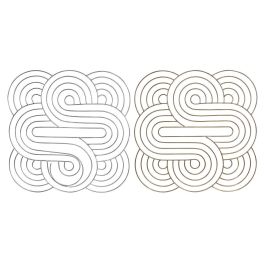 Decoracion Pared Oriental DKD Home Decor Plateado Dorado 1 x 61 x 61 cm (2 Unidades) Precio: 51.59000044. SKU: B19XKRYLSS