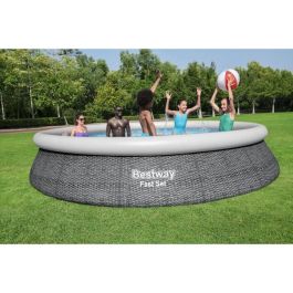 Bestway Piscina Fast Set Redonda autoportante 457x84 cm con bomba y filtro Tipo II. Liner Duraplus ultra resistente, fácil montaje