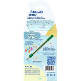 Pelikan BSDg/wv/9 Lápices de Colores Acuarelables griffix 8+1 Unidades, Colores Surtidos, Estuche Plegable FSC