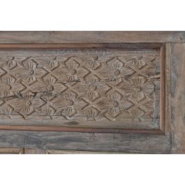 DKD Home Decor Indo 1c25 Cama con Dosel Madera Teca Natural Acabado Decape Desmontable 225x160x206 cm