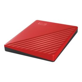 WD Western Digital Disco Duro Externo Portátil 2 TB USB 3.2 Gen 1 con Cifrado AES de 256 bits, Rojo