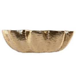 DKD Home Decor Bandeja Vaciabolsillos Moderno Dorado Resina 20 x 6.5 x 20 cm (4 Unidades)