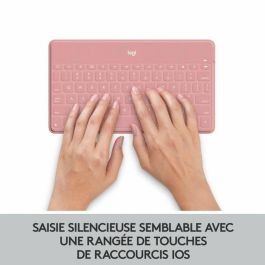 Teclado inalámbrico - LOGITECH - Keys-To-Go - AZERTY - Bluetooth - 180g - Rosa rubor