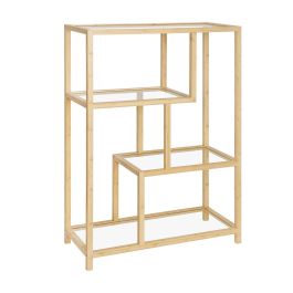 Estantería Versa Bambú Cristal 33,8 X 111 X 77 CM Precio: 119.59000031. SKU: B1E6AWMW5A