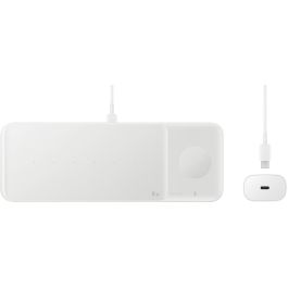 Samsung Cargador Inalámbrico Trio EP-P6300 Blanco para Smartphones, Relojes Inteligentes y Auriculares