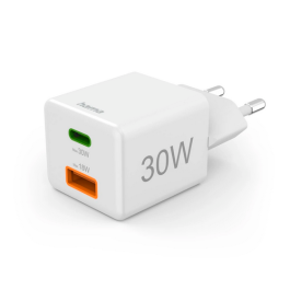 Hama Cargador de Pared 30W con USB-C y USB-A, Compatible con Power Delivery y Quick Charge 3.0, Blanco Precio: 25.69000005. SKU: B1C4H5YVCV
