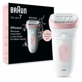 Braun BRA7500435225151 Depiladora Eléctrica Silk-épil 7 SE 7-000 Inalámbrica 2 Velocidades 40 min Autonomía Blanco/Rosa